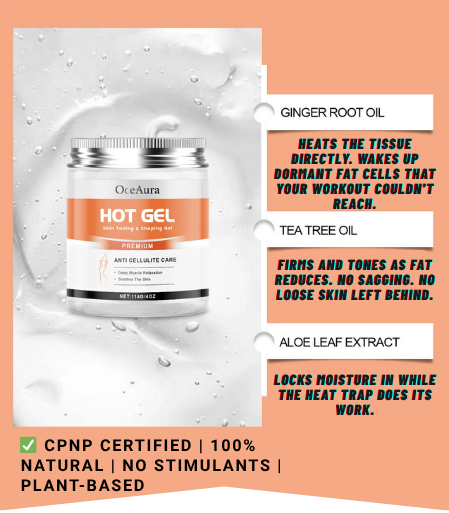 OceAura™ Hot Body Slimming Cream — Heat Trap Method™ Burn Stubborn Belly Fat, Tighten Skin & Maximize  Every Workout | 100g | For Men & Women