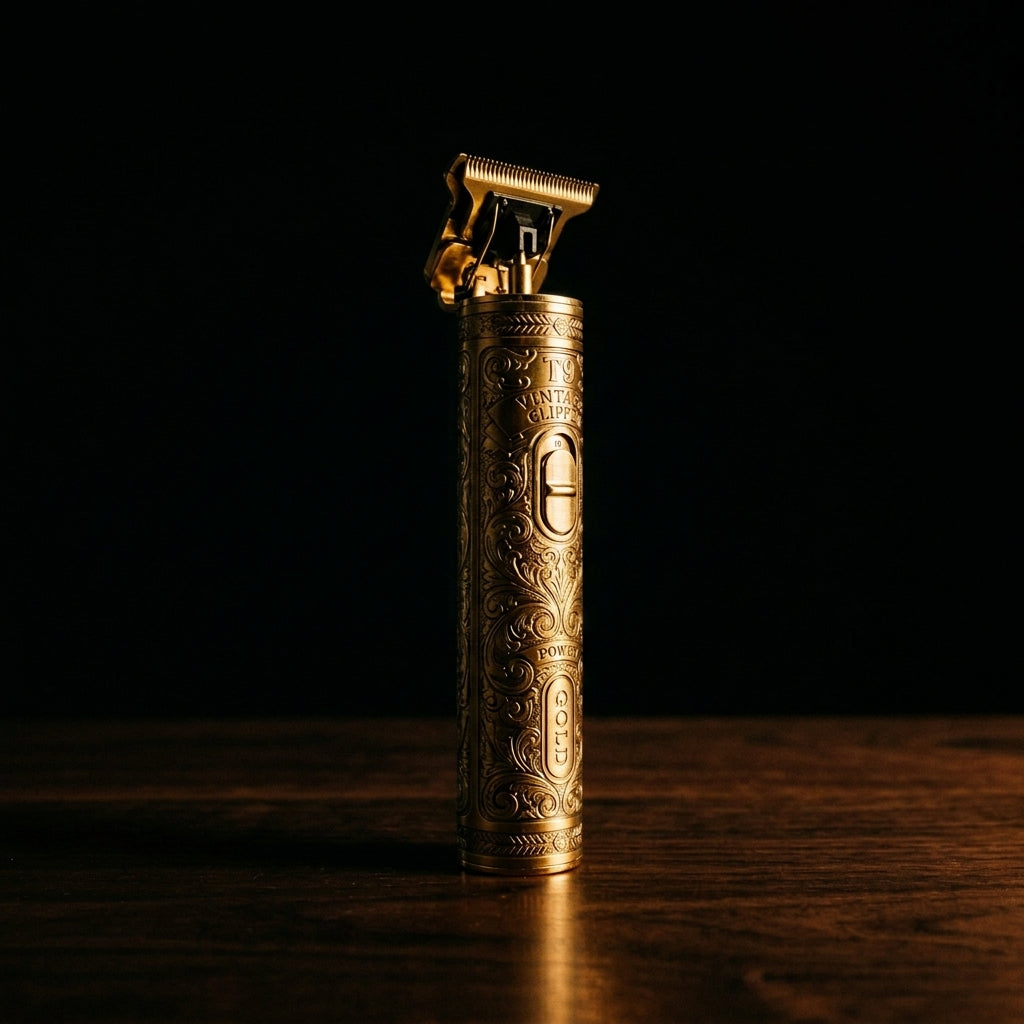 T9 Vintage Hair Clipper for Men — Professional Cordless Beard & Body Trimmer | Antique Design | USB Rechargeable