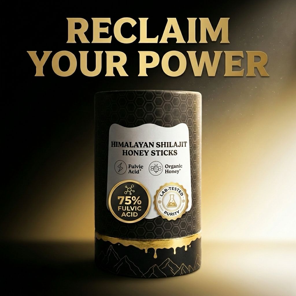 Himalayan Shilajit Honey Sticks - Natural Testosterone Booster & Sexual Performance Enhancer | 75% Fulvic Acid | Lab-Tested Purity | 30 Sticks